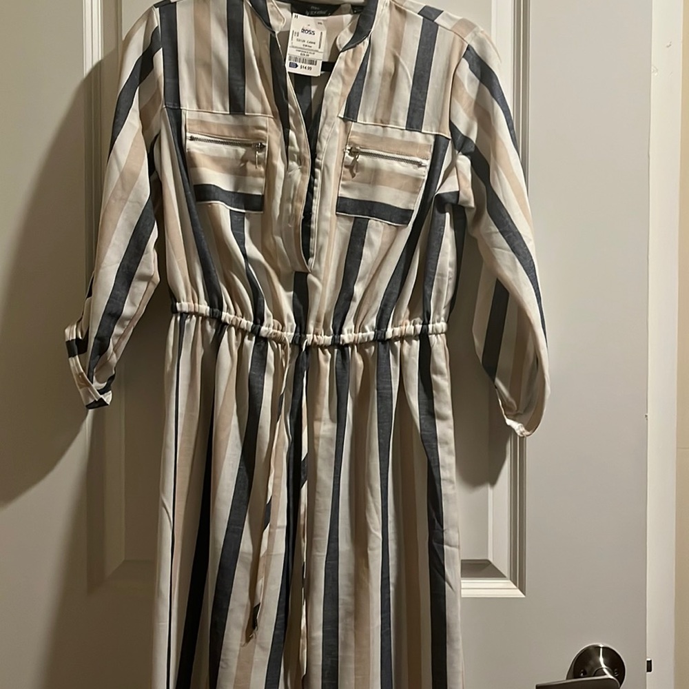 Stripped casual dress